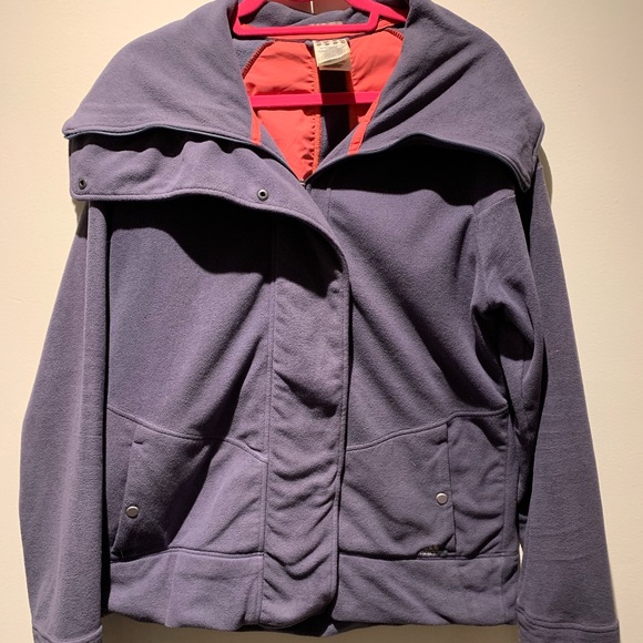 Adidas Dusty Blue Fleece Jacket - Picture 1 of 3